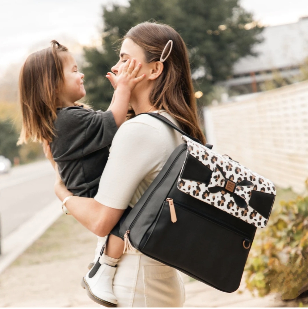 Meta Backpack, diaper bag, moon leopard